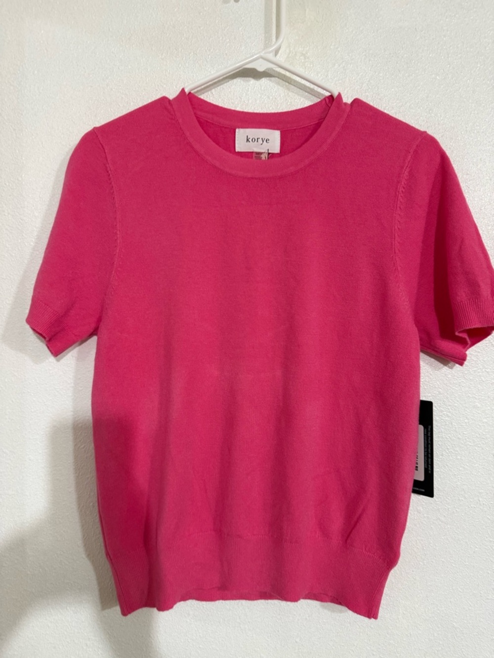 Korye Hot Pink Short Sleeve Knit Top